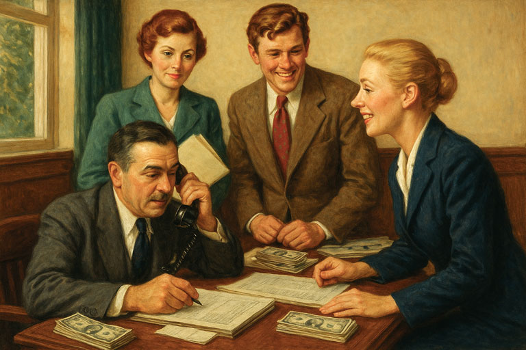 Team reviewing KPI improvements on screens